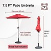 Maggift Outdoor Patio Umbrella with 6 Sturdy Ribs, Push Button Tilt and Crank, Waterproof, UV-Resistant, Brick red, 90"*90"*86.64" - 2 of 4