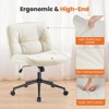 Okak Modern PU Adjustable Computer Desk Swivel Office Chair,Small Armless Task Chair for Office,Study,Studio - 4 of 4