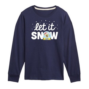 Boys' - SpongeBob SquarePants - Let It Snow Long Sleeve Graphic T-Shirt - 1 of 4