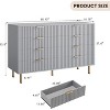 Fluted 6-Drawer Dresser 47.2" Wide - Deep Drawer Storage Cabinet, Modern Double Dresser & TV Stand for Bedroom to Kids Room - 2 of 4