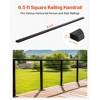 VEVOR 4 Pack 6.5 ft Stainless Steel Handrail, Rectangular Top Stair Deck Hand Rail for Outdoor/Indoor Steps with End Cap, Black - 3 of 4