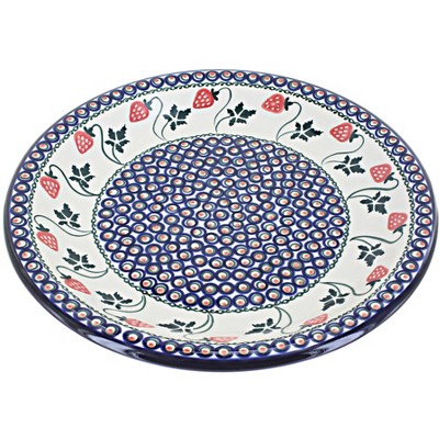 Blue Rose Polish Pottery Strawberry Delight Dinner Plate : Target