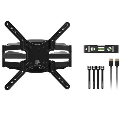 Monoprice Full-Motion Articulating TV Wall Mount For TVs 19in-55in, Max Weight 100 lbs, Ext. Range from 1.2in to 18.1in, VESA Patterns up to 400x400