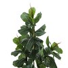 GlasFlength Artificial Plants Artificial Rubber Tree Artificial Fiddle Tree Faux Plants for Indoor Home Decor, Green, 27.5"*19.75"*47.25" - 4 of 4