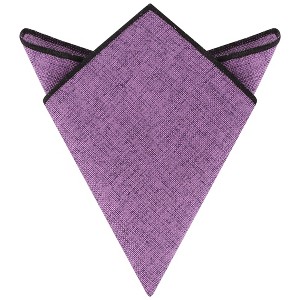 INSPIRE CHIC Men's Solid Linen Woven Pocket Square - 1 of 4