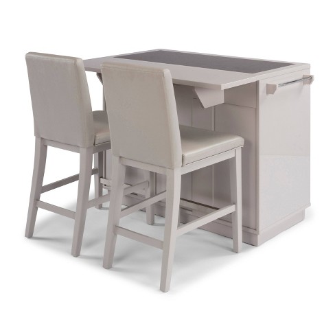 Linear Ii Kitchen Island 2 Stools Gray Home Styles Target