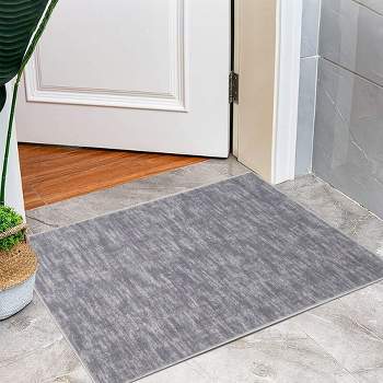 Modern Solid Area Rug Washable Rug Stain Resistant Non-Slip Rug for Living Room Bedroom, 2'x3' Gray