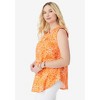 Roaman's Women's Plus Size Cutout Swing Tunic Tank - 4 of 4