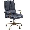 TiramisuBest Gray Leather Office Chair: 360¡ã Swivel, Adjustable Height, Wheels, 5 - Star Base, 4" Cushion, 16" - 19" Clearance - 4 of 4