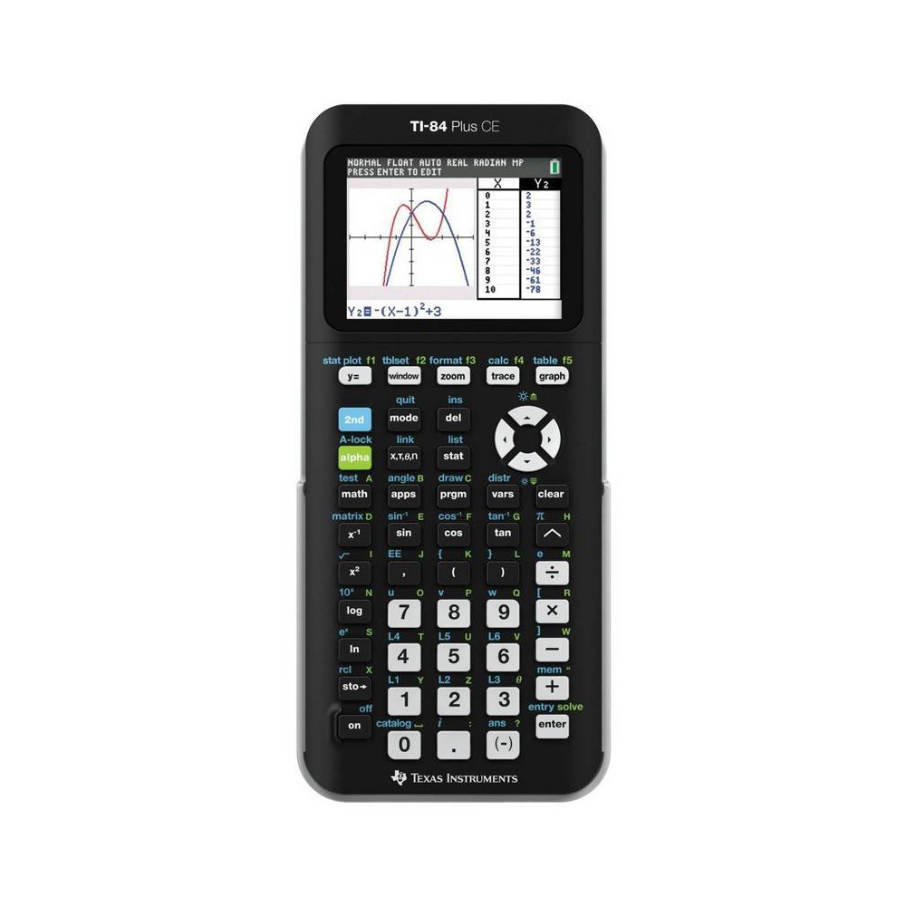 Texas Instruments 84 Plus CE Graphing Calculator - Black