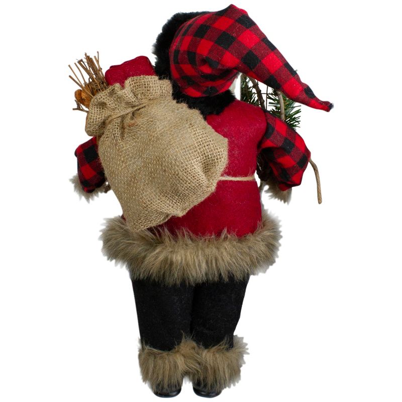 Northlight Standing Santa Christmas Figure with Snow Shoes and Bear - 18", 5 of 6