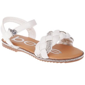 bebe Girls' Sandals - Comfy Open Toe Dress Sandals, Fancy and Sparkly Sandals for Little Girls and Big Girls - 1 of 4