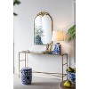 Vynxaria 24"x36" Gold Arched Wall Mirror - Elegant Framed Living Room & Bedroom Decor - 3 of 4