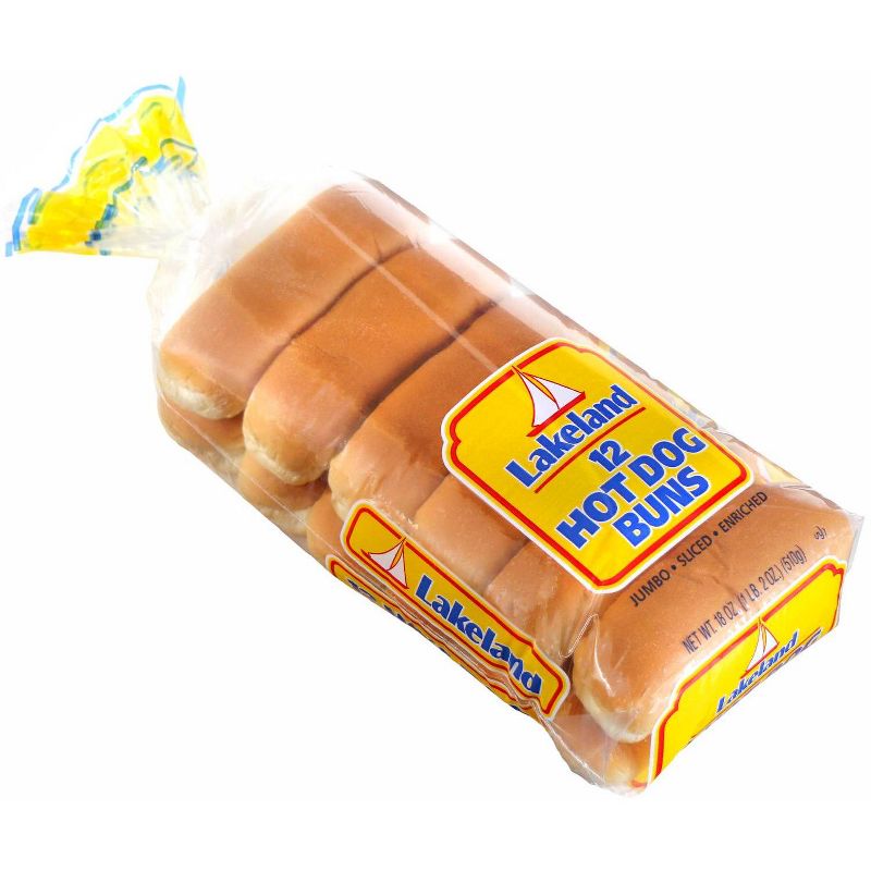 Lakeland Jumbo Hotdog Buns - 12ct/16oz, 2 of 4
