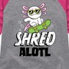 Girls' - Instant Message - Shred Alotl Shirt Tail Raglan Graphic T-shirt - 2 of 4