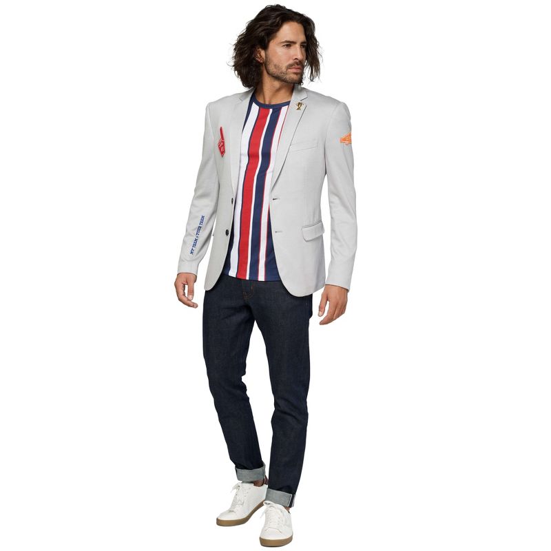 OppoSuits Deluxe Men's Blazer - Casual Printed Men's Jackets, 3 of 6