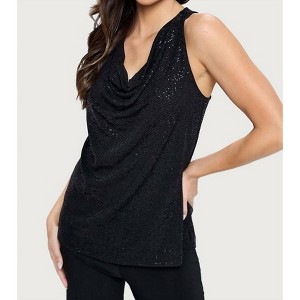 Women's Shimmer Racerback Cowl Top - LAST TANGO - 1 of 4