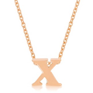 Slickblue Stylish Custom Initial Necklace for Women, 18" Link Chain+2" Ext., Rose Gold/Gold/Silver Options, b-z Options - 1 of 3