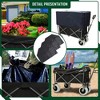 SKRAN Collapsible Folding Beach All Terrain Steel Frame Utility Cart  500lbs Capacity,Strap with Multiuse Bag,for Camping,Outdoor,Black - 2 of 4
