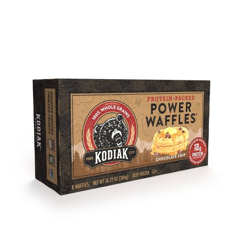 Kodiak Protein-Packed Power Waffles Chocolate Chip Frozen Waffles - 8ct, 3 of 10