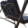 2 Person Patio Porch Swing - Patio Festival: Outdoor Chair with Canopy, UV-Resistant Fabric, Garden Relaxation - 3 of 4