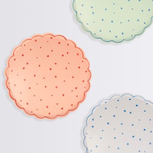 Meri Meri Star Pattern Side Plates (Pack of 8) - 1 of 4