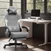 GTPLAYER Gaming Chair with Footrest, Premium Breathable Fabric, Waist Support, Linkage Armrest - 2 of 4