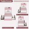 Queen Bed Frame with Storage Headboard, 2 Drawers, Upholstered Platform, Bookcase, No Box Spring Needed - 4 of 4