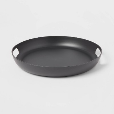 14" Plastic Round Serving Tray Gray - Made By Design™