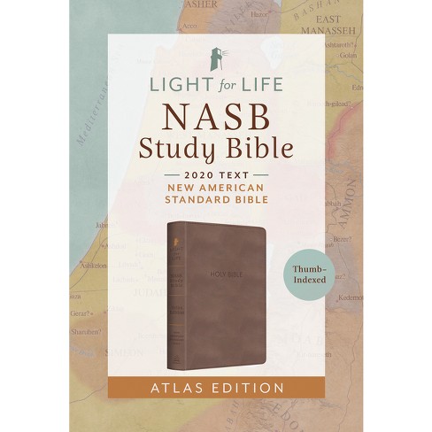 The Light for Life NASB Study Bible--Atlas Edition [Thumb Indexed] (Mocha Brown) - by  The Lockman Foundation (Leather Bound) - image 1 of 1