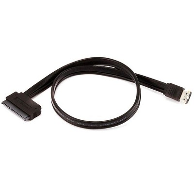 Monoprice SATA Cable - 1.58 Feet - Black | eSATAp to SATA 22-Pin Cable