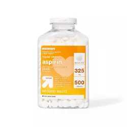Aspirin (NSAID) Regular Strength Pain Reliever & Fever Reducer Coated Tablets - 500ct - up & up™
