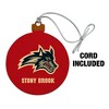 Stony Brook University Seawolves Logo Wood Christmas Tree Holiday Ornament - 2 of 4