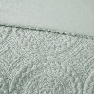 Ivory Faux Fur Reversible Full Sham Set