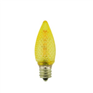 Northlight Pack of 4 Faceted Transparent Amber LED C7 Christmas Replacement Bulbs - 1 of 1