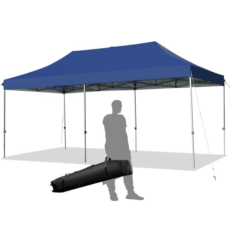 Costway 10'x20' Pop up Canopy Tent Folding Heavy Duty Sun Shelter Adjustable W/Bag, 1 of 11