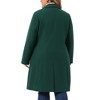 Agnes Orinda Women's Plus Size Fashion Notched Lapel Double Breasted Pea Coats - 4 of 4