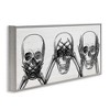 Stupell Industries Speak See Hear No Evil Skulls Framed Giclee Art - 2 of 4