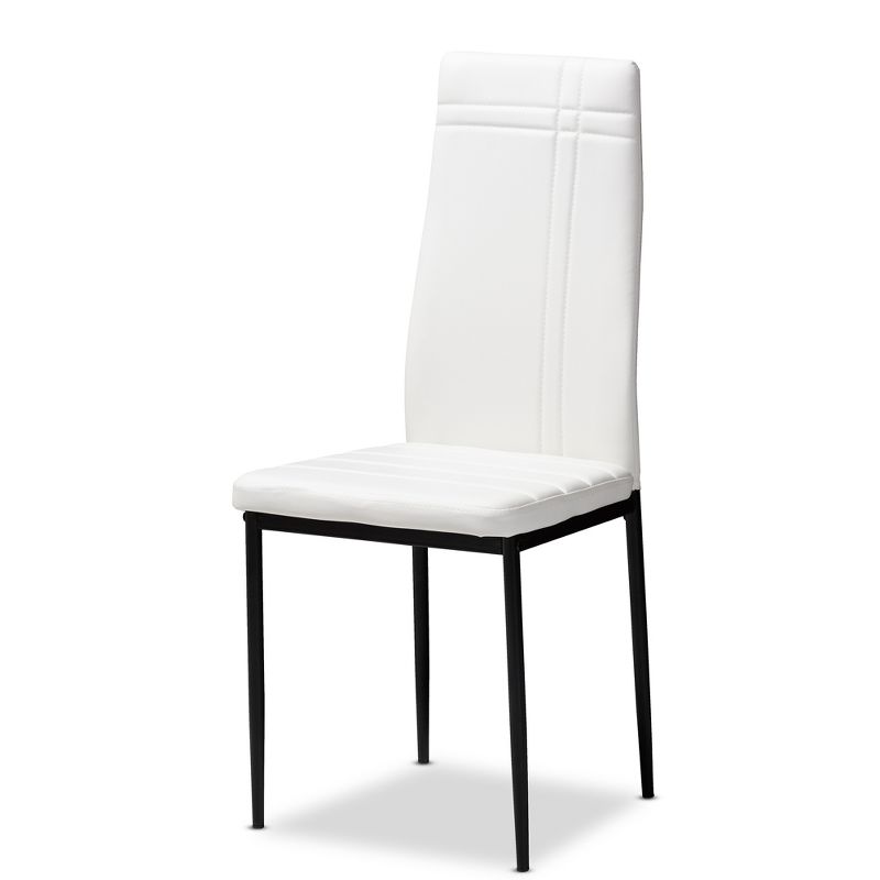 Set of 4 Matiese Modern and Contemporary Faux Leather Upholstered Dining Chairs - Baxton Studio, 3 of 8