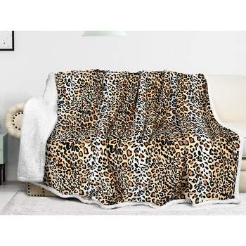 Catalonia Cheetah Fleece Blanket for Bed, Super Soft  Plush Sofa Couch Throw Blanket, TV Bed Blanket, Comfy Cozy Fluffy Warm Comforter, Gift, 60"x80"