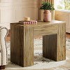 31.5" Farmhouse End Table, Modern Side Table with Heavy-Duty Wooden Pedestal for Living Room, Bedside Nightstand for Bedroom, Easy Assembly - 4 of 4