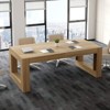Famapy Office Conference Desk with Open Frame Design,Spacious Computer Desk,Writing Desk for Airy Look,Sturdy for Team Meetings - 2 of 4