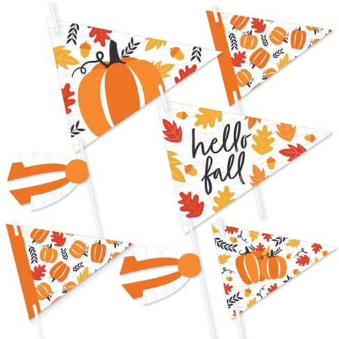 Big Dot Of Happiness Fall Pumpkin - Triangle Halloween Or Thanksgiving ...