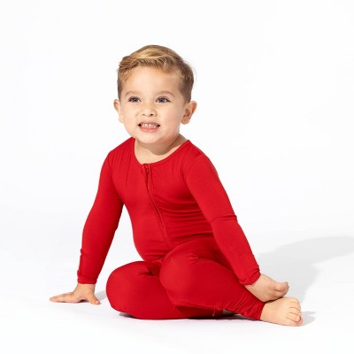 Bellabu Bear Baby Winterberry Red Bamboo Convertible Footie
