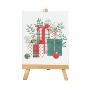 Transpac MDF Easel Holiday Gifts Canvas Freestanding Tabletop Signs Multicolor Wood Christmas Indoor Decor Gift Ideas - 1 of 1