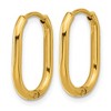 Chisel Stainless Steel Polished Yellow IP-plated Elongated 2mm Hinged Hoop Earrings - 2 of 4