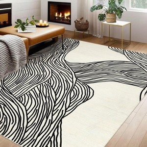 Coucheta Runner Rug Plush Faux Lamb Wool Carpet Machine Washable Non-Slip Foldable for Hallway Kitchen, Multi-Color & Size - 1 of 4