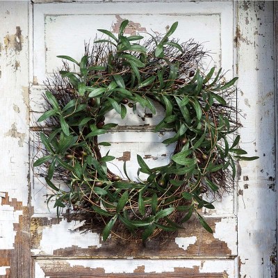 Park Hill Collection Gathered Olive and Twig Wreath