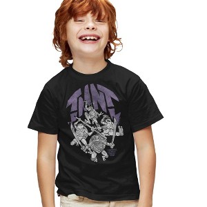 Teenage Mutant Ninja Turtles: Mutant Mayhem World Tour Kids T Shirt For Youth, Black - 1 of 4