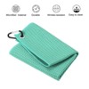 Unique Bargains Super Absorbent Waffle Pattern Tri-Fold Microfiber Golf Towels with D Clips - 3 of 4